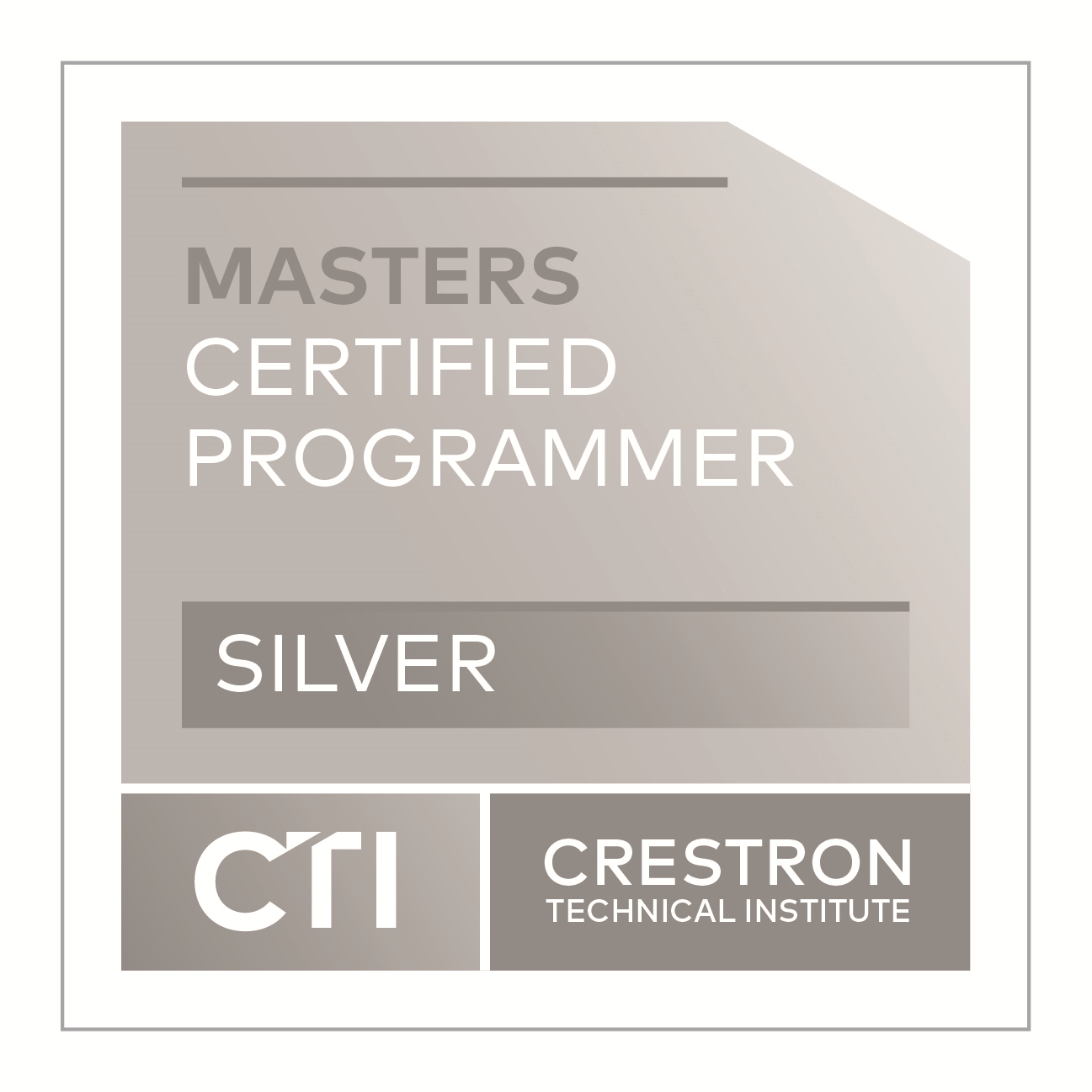 Crestron Masters Silver Certified Programmer